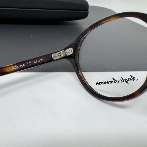 Anglo American Optical Mod 406 TO 47mm Dark Tortoise Glasses England 47 [] 21 - Picture 7 of 12